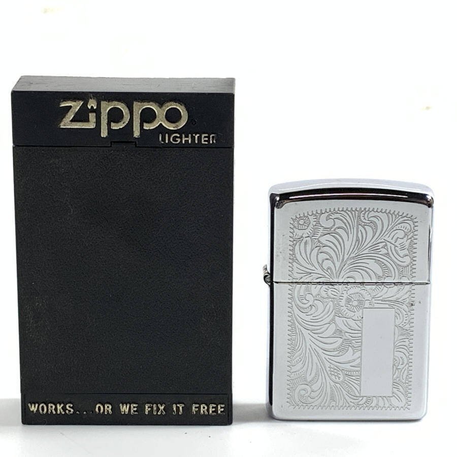 ZIPPO ジッポー ベネチアンデザイン 1989年製 ジッポーライター プラケース付き＊現状品_画像1