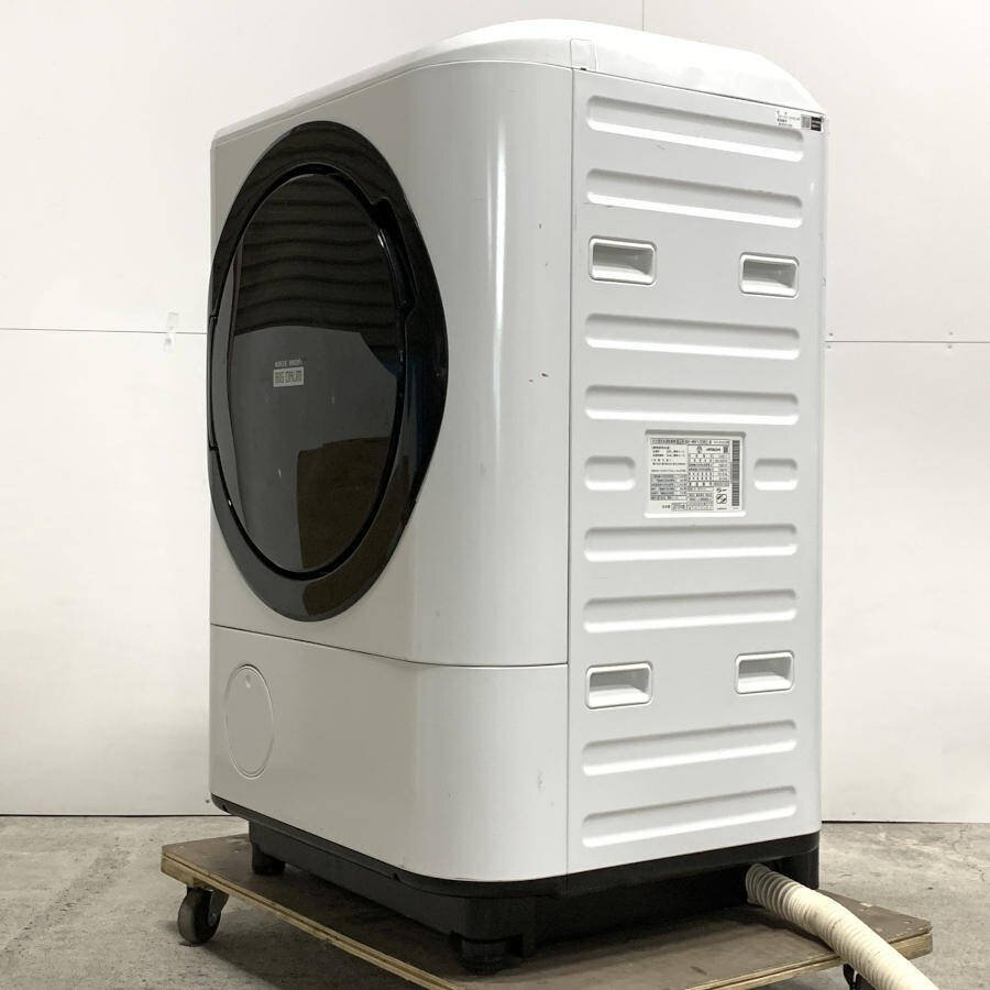 HITACHI BD-NV120EL形 日立 電気洗濯乾燥機 ヒートリサイクル風アイロン ビッグドラム AC100V仕様 2019年製　給水ホース他付き＊_画像3
