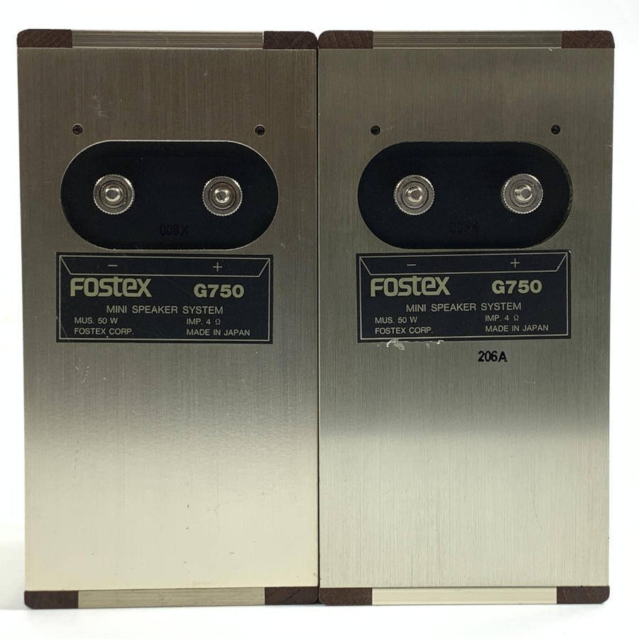 FOSTEXfo stereo ksG750 2way pair book shelf type speaker XLR cable x2/ origin box attaching * present condition goods [TB]
