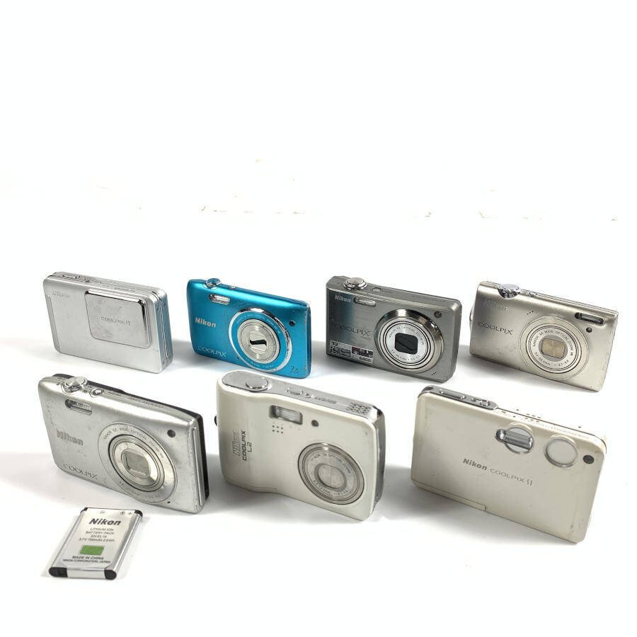 Nikon ニコン COOLPIX コンパクトデジタルカメラ まとめ売り 7台セット バッテリー(S3300)付き●簡易検査品の画像1