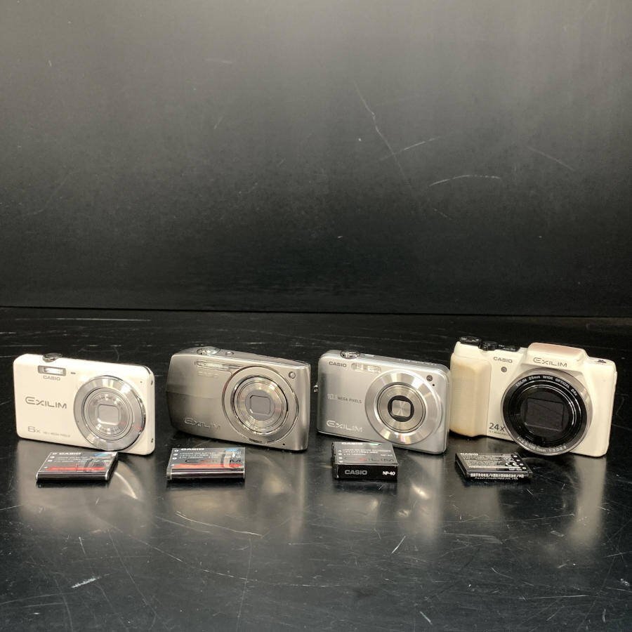CASIO カシオ EXILIM コンパクトデジタルカメラ まとめ売り 4台セット バッテリー×4付●動作品_画像1