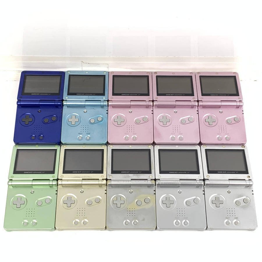 NINTENDO nintendo Game Boy Advance SP game machine body set sale 10 pcs. set with defect * junk [GH]