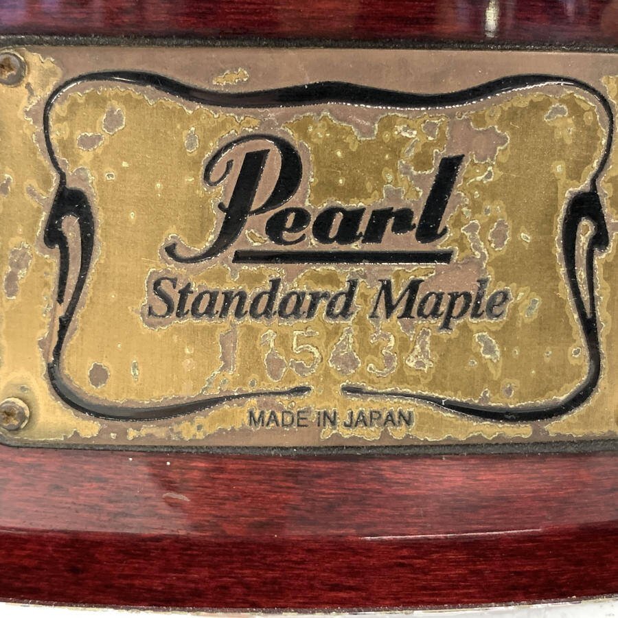PEARL Standard Maple パール スネアドラム 14×5.5インチ シリアルNo.115434★ジャンク品【TB】の画像9