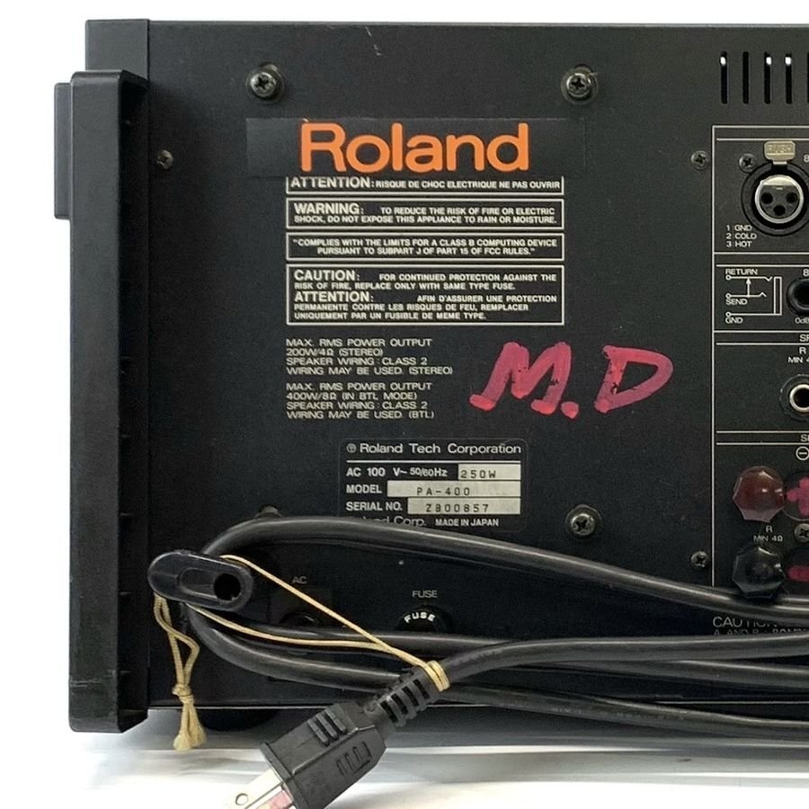 Roland POWERED MIXER PA-400 250W Roland Powered миксер вход/выход OK работа простой подтверждено работа / состояние информация есть * текущее состояние товар [ Fukuoka ]