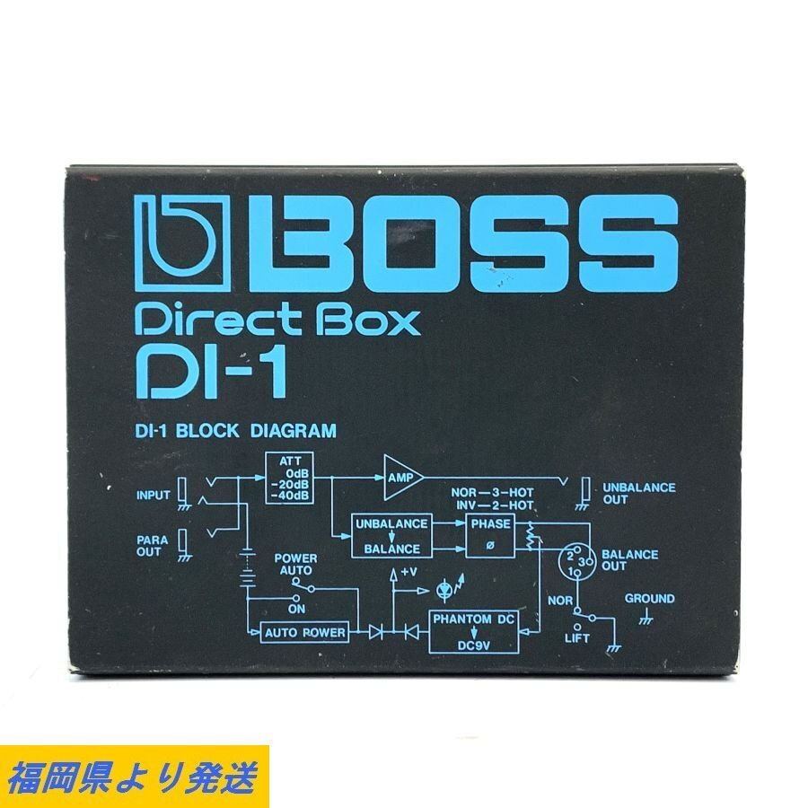 BOSS Direct Box DI-1 ボス ダイレクトボックス 通電/入出力OK ※動作未確認品 PA機器 DI★ジャンク品【福岡】_画像1