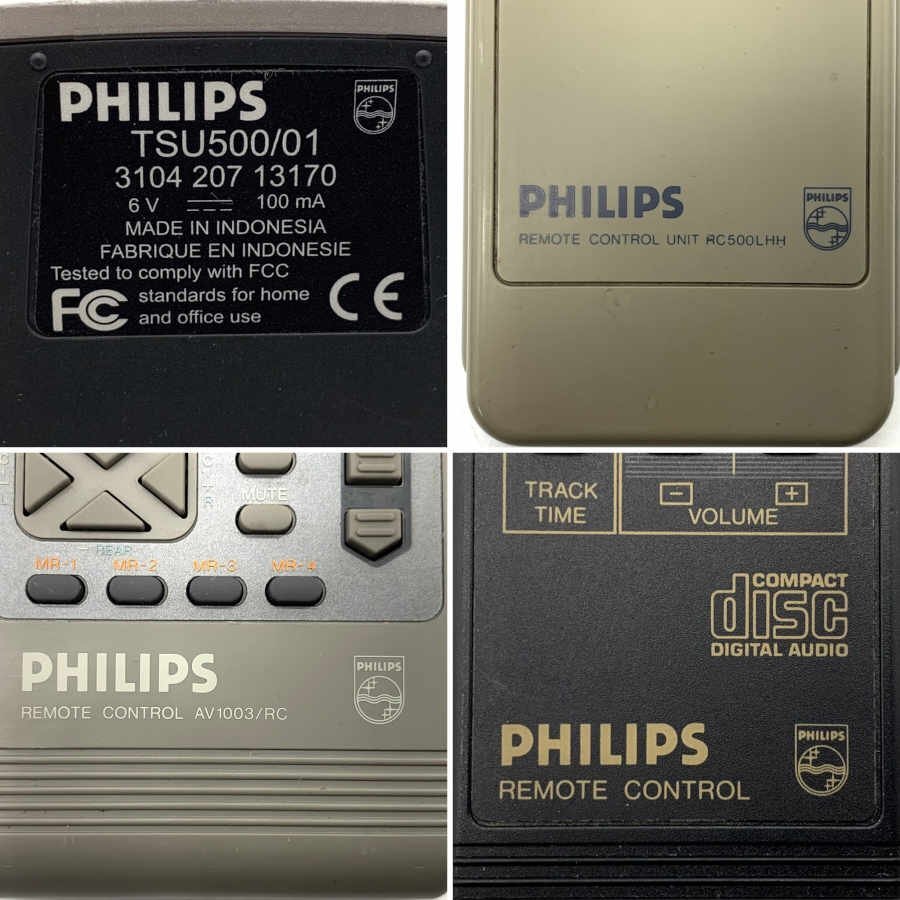 4 позиций комплект PHILIPS Philips RC-500LHH AV1003 аудио плеер и т.п. дистанционный пульт * работа / состояние информация есть * текущее состояние товар [ Fukuoka ]