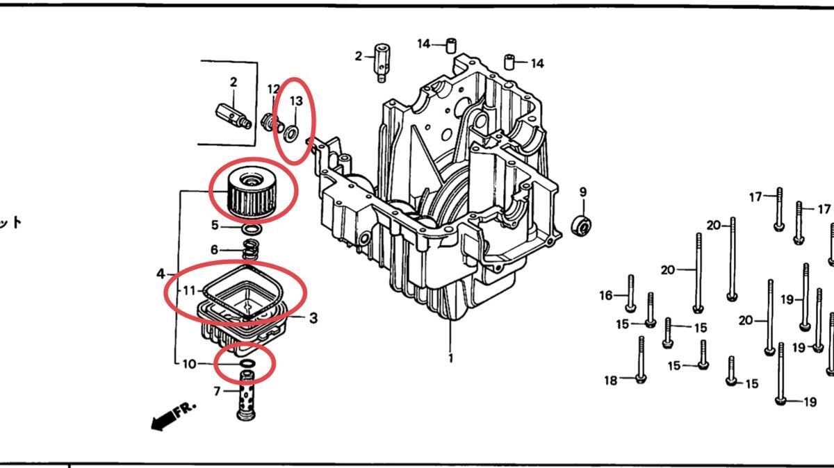 【送料無料】ホンダ純正CB250T CB400T ホーク ホーク2オイルフィルタードレンパッキンセット(ガスケット エレメント バブ デイトナ )_画像2