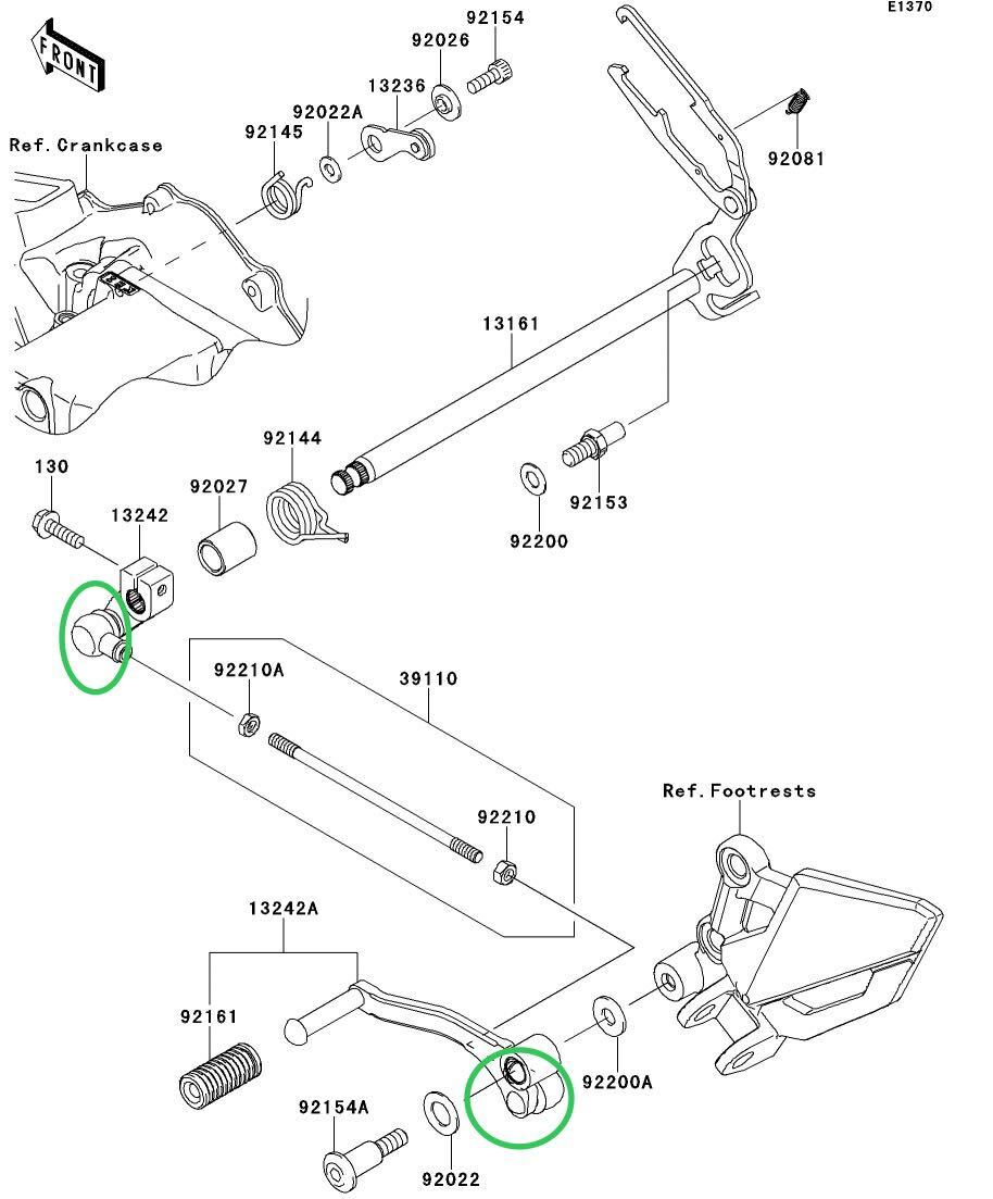 【送料無料】Ninja400 シフトペダル ダストブーツ 日本製 (チェンジペダル カバー チェンジアーム ゴム ステップ カワサキ ニンジャ400 )_画像3