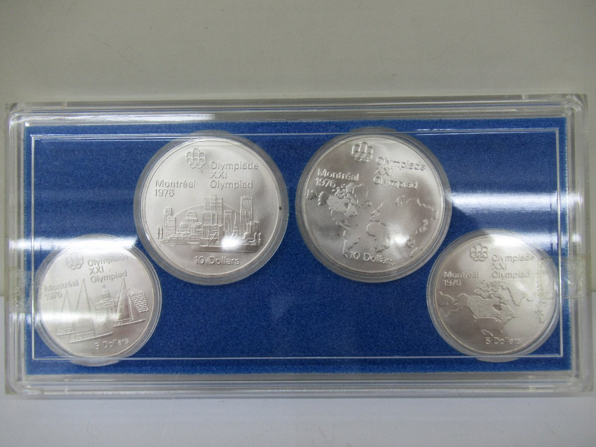 第21回オリンピック モントリオール大会 記念銀貨 ４枚セット 1976年 中古 G4-20◎の画像2