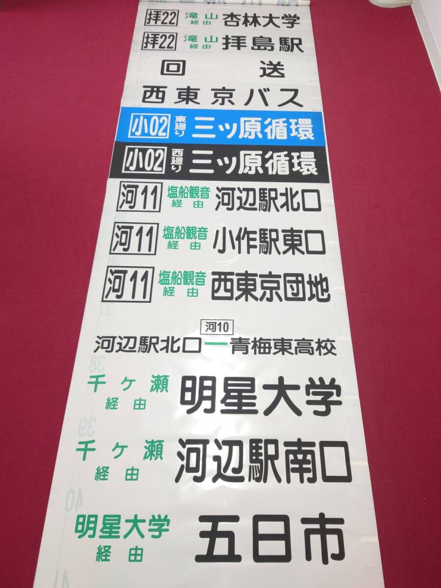 ☆★西東京バス 青梅営業所 後面方向幕 ★☆の画像3