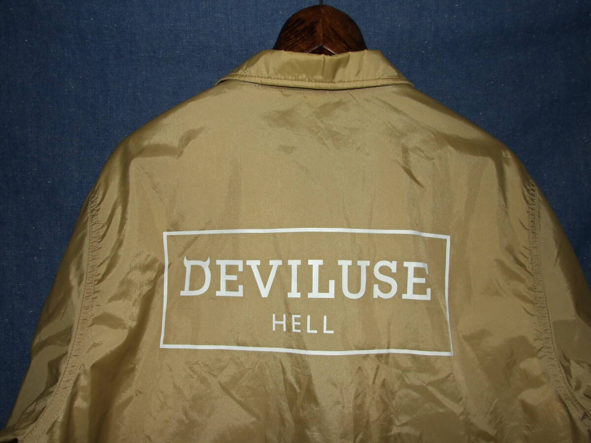 Deviluse/デビルユース*コーチジャケット*size M*GOLD*HELL*MCベンチジャケット*HOTRODスケートボードの画像4