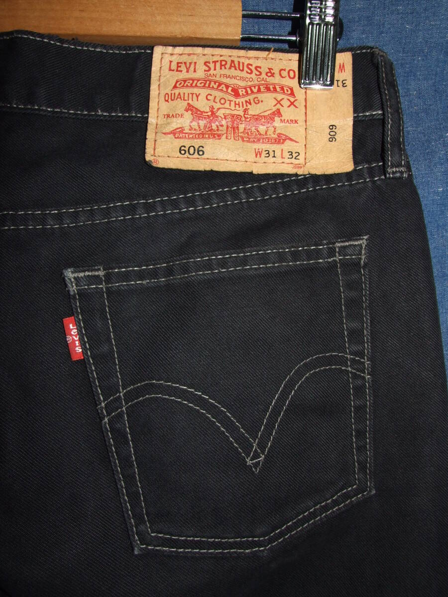 Levi's/リーバイス*606ブラック*size W31*SLIMスリム*黒*ロカビリーテッズサイコビリーロック*R&R R&Bの画像5