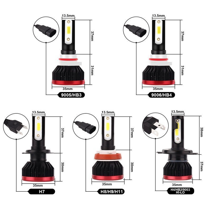 包含1日元￣運費￣先下手為強！ 車檢對應12V專用 LED前燈緊湊型(H4 Hi/Lo) DOB片採用20000Lm 2個一套    原文:１円~送料込み~早い者勝ち！ 車検対応 12V専用 LEDヘッドライトコンパクト型 (H4 Hi/Lo)　DOBチップス採用 20000Lm 2個セット 