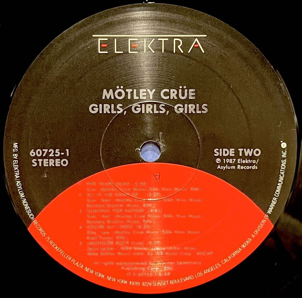 希少/美品★US Orig.★MOTLEY CRUE / GIRLS GIRLS GIRLS モトリー・クルー Elektra 1987 LPレコード_画像5