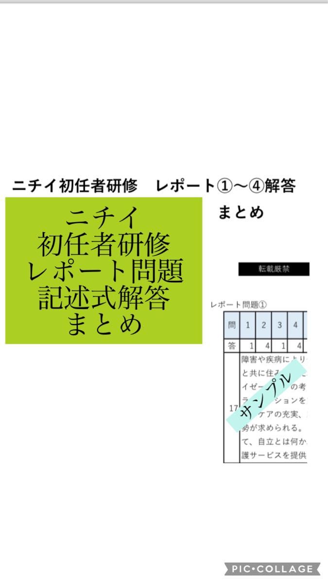 ニチイ 初任者研修　レポート問題①～④の満点解答、記述式まとめ