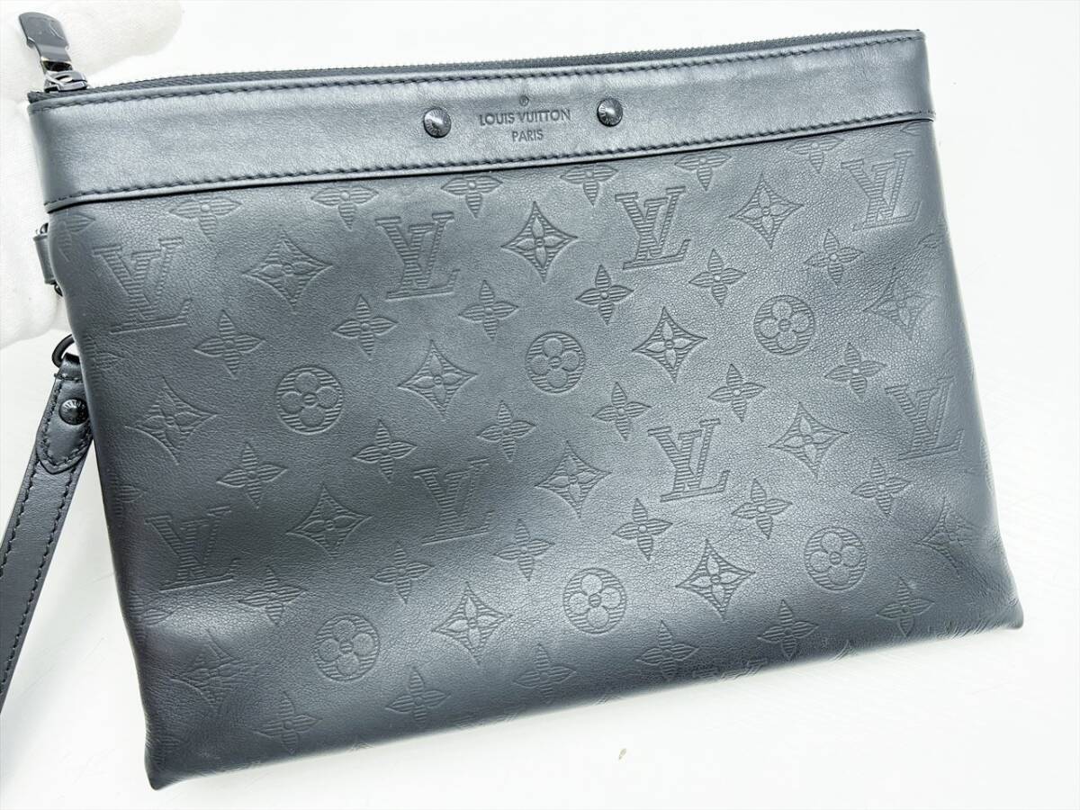 美品 Louis Vuitton ルイヴィトン モノグラムシャドウ ポシェット  トゥ ゴー クラッチバッグ M81570 RFIDチップの画像2