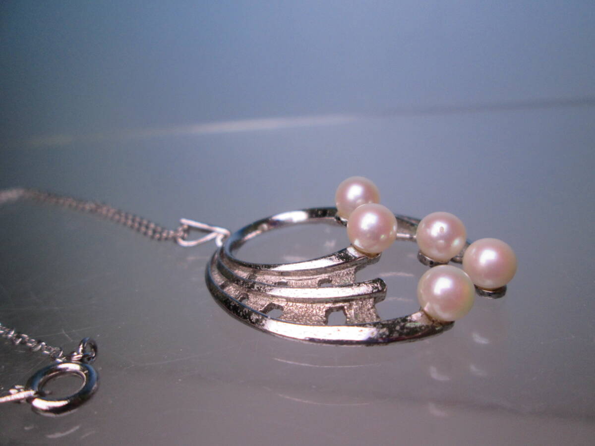 ☆TASAKI SILVER 本真珠のペンダントネックレス 共ケース付 正規品 田崎真珠の画像8