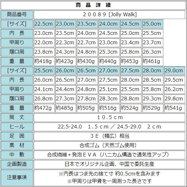 JW_20089 アウトレット メンズ 26.0cm ネイビー レインシューズ 天然ゴム 防水 防滑底 耐摩耗性 屈曲性 耐候性_商品詳細