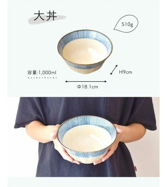 新品　美濃焼　青茶十草　ご飯茶碗　丼　小皿　小付け鉢