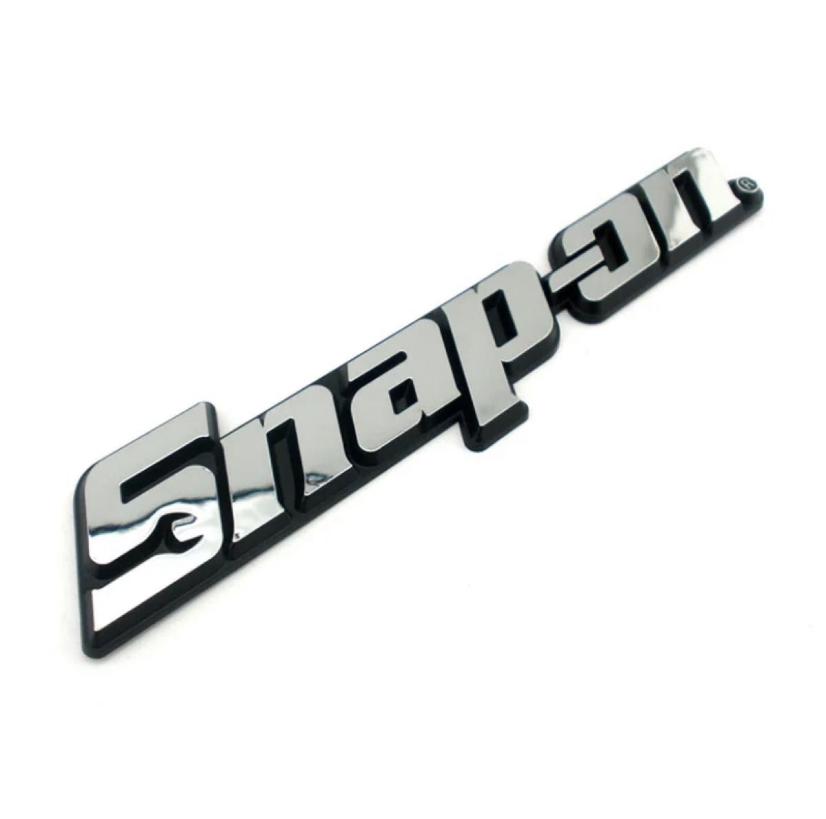 スナップオン（Snap-on）シルバーエンブレムステッカー 2枚セット 117mm
