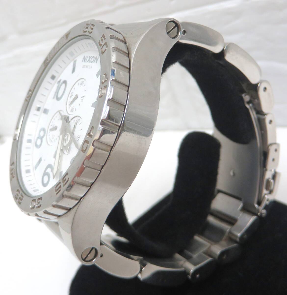 1662■NIXON ニクソン THE51-30 白文字盤 デイト メンズ腕時計 ジャンクの画像3
