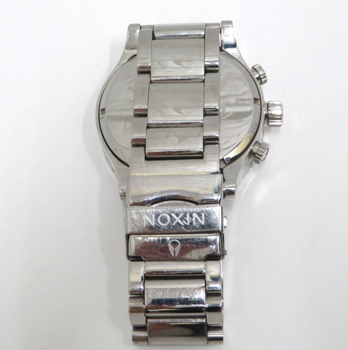 1662■NIXON ニクソン THE51-30 白文字盤 デイト メンズ腕時計 ジャンクの画像6