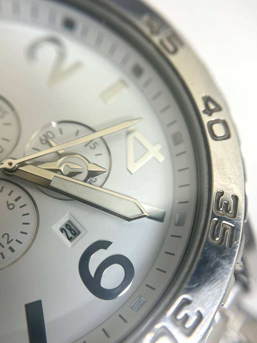 1662■NIXON ニクソン THE51-30 白文字盤 デイト メンズ腕時計 ジャンクの画像10