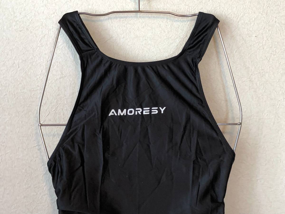 ・送料390円 AMORESY Gaea レオタード コスプレ レースクイーン競泳水着 競技ダンス新体操仮装 コスチューム 006(BLACK)ＸＬの画像7