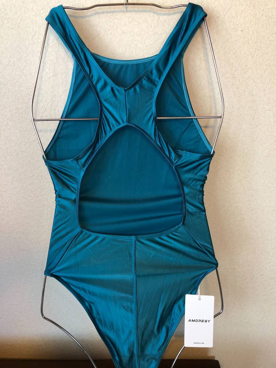 * стоимость доставки 390 иен AMORESY Gaea Leotard костюмированная игра race queen .. купальный костюм состязание Dance художественная гимнастика маскарадный костюм костюм 006(CORAL BLUE)XXXL