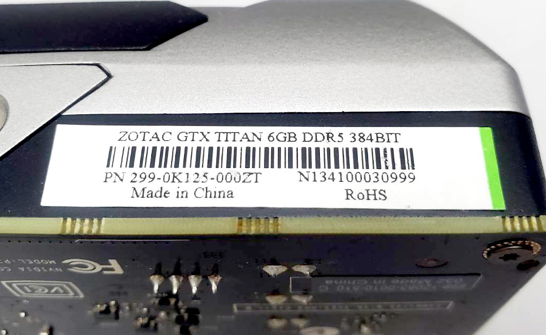「1000円スタート」動作美品 NVIDIA ZOTAC GTX TITAN 6GB DDR5 384BIT グラフィックカードの画像5