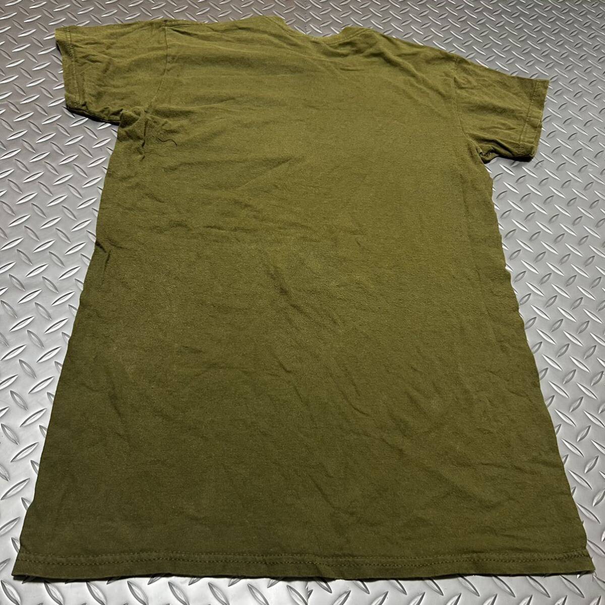 米軍放出品 Tシャツ　 MARINES サバゲー　ランニング スポーツ　　吸収性抜群　OD MEDIUM (INV J#05)_画像5