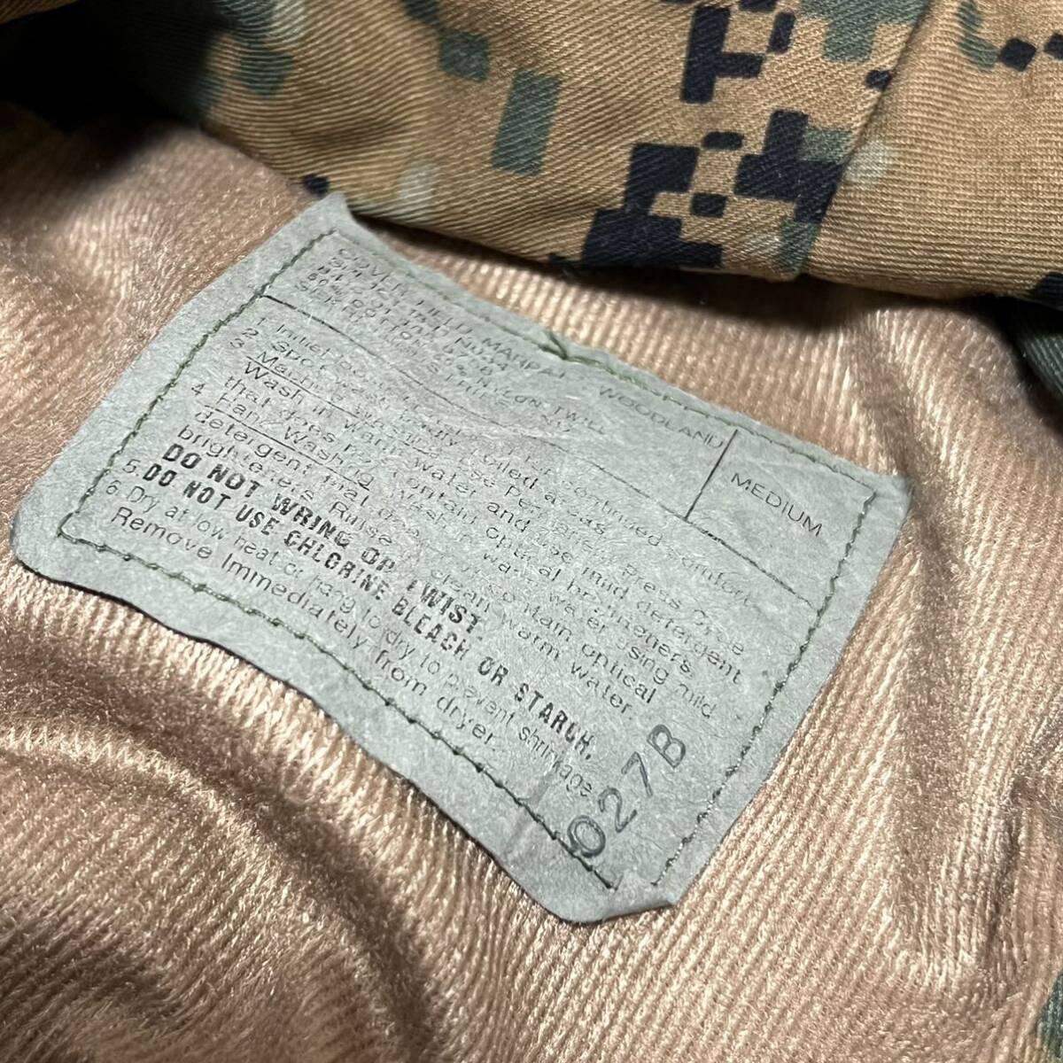 米軍放出品 海兵隊 米軍実物 USMC ウッドランドマーパット ブーニーハット キャンプ  MEDIUM(INV K#08)の画像6