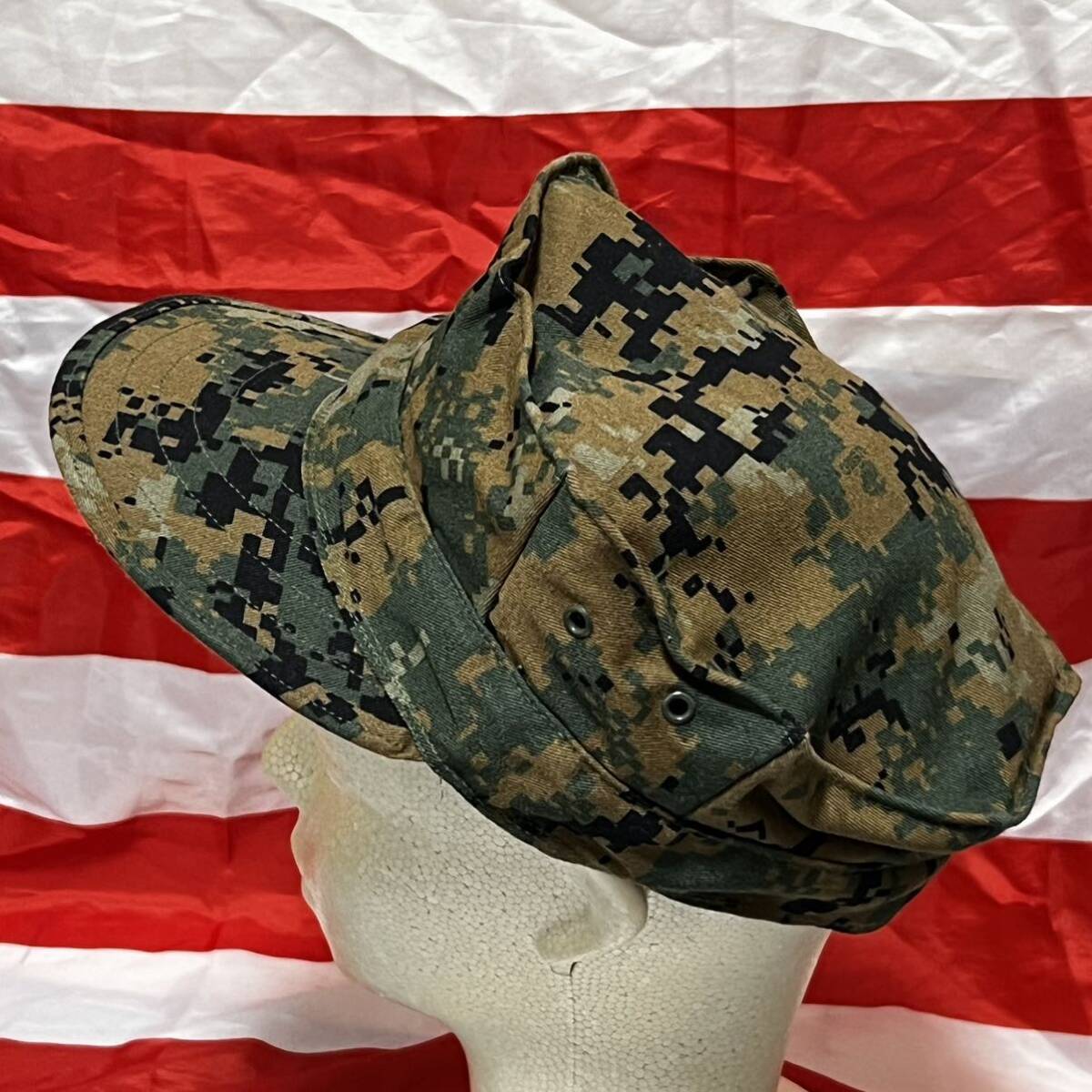 米軍 海兵隊　放出品USMC ウッドランドマーパット キャップ キャンプ アウトドア LARGE (INV M#17)_画像2