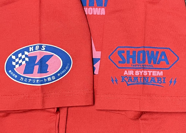 カミナリ　半袖Tシャツ 　RED　Mサイズ　試作品　KMT-204_画像5