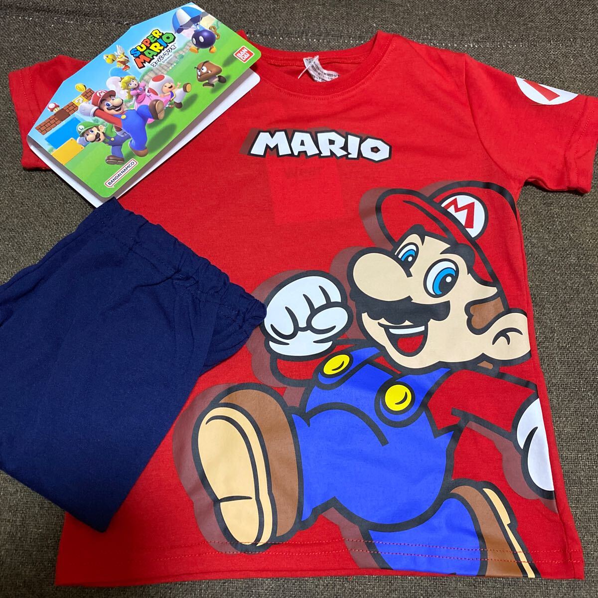 スーパーマリオ　パジャマ　マリオ　半袖半ズボン　120cm レッド　新品