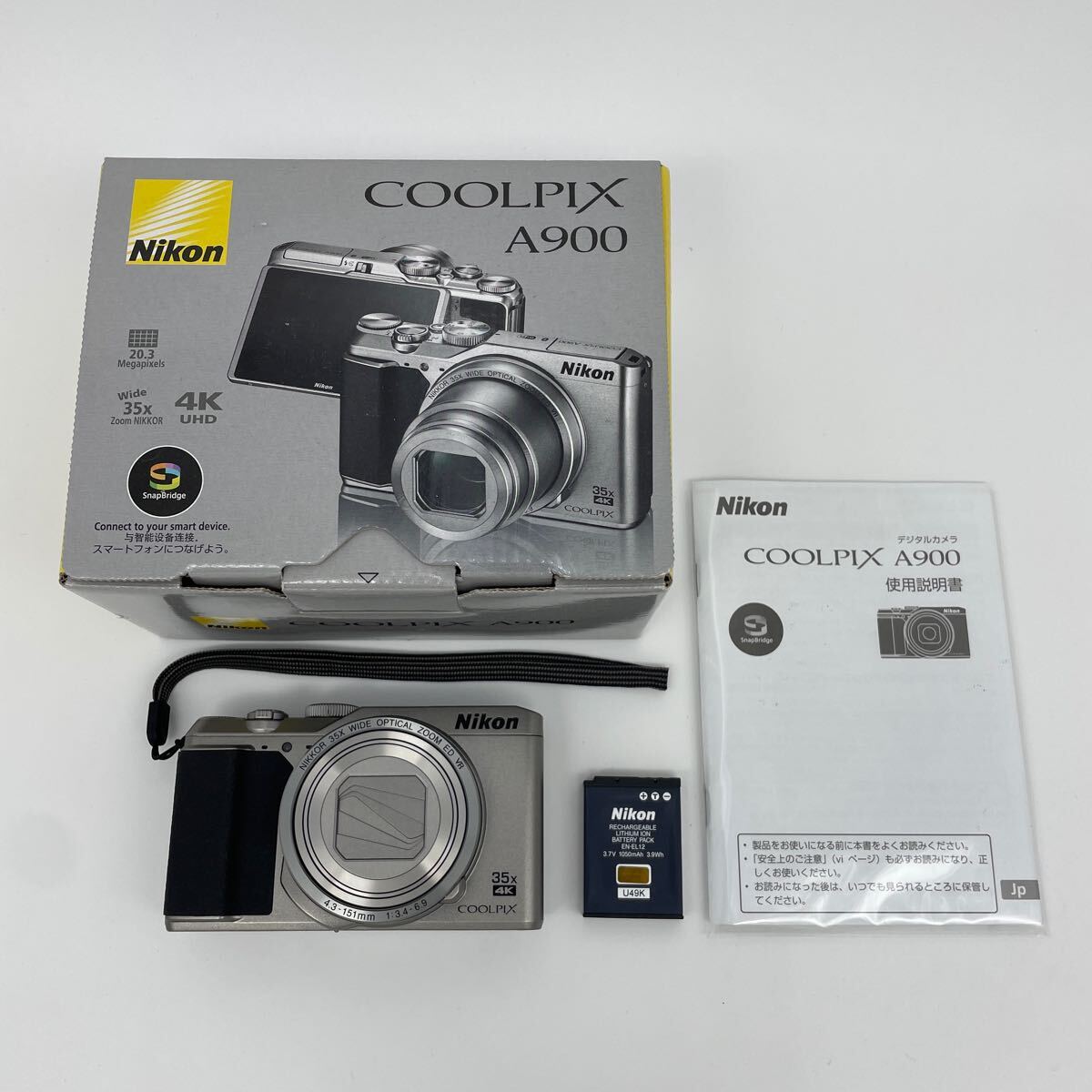 【Nikon ニコン】動作確認済 COOLPIX A900 コンパクトデジタルカメラ シルバーの画像1