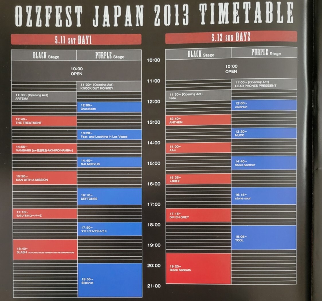 OZZFEST パンフ 2冊 1997 JAPAN 2013 OZZY OSBOURNE BLACK SABBATH PANTERA オジー・オズボーン ブラック・サバス パンテラ PROGRAM 来日_画像7