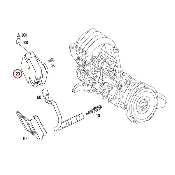 純正OEM DELPHI ベンツ SL R129 R230 SL320 SL500 SL350 SL55AMG CLS W219 CLS500 CLS55AMG イグニッションコイル 0001587803_画像3