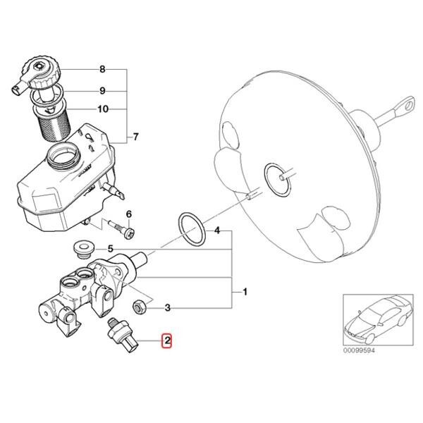 BMW Zシリーズ Z3/E36 Z4/E85 ブレーキ圧力センサー/DSCプレッシャーセンサー 34521164458 2.0 2.2i 2.8 3.0i 2.5i Mクーペ Mロードスター_画像2