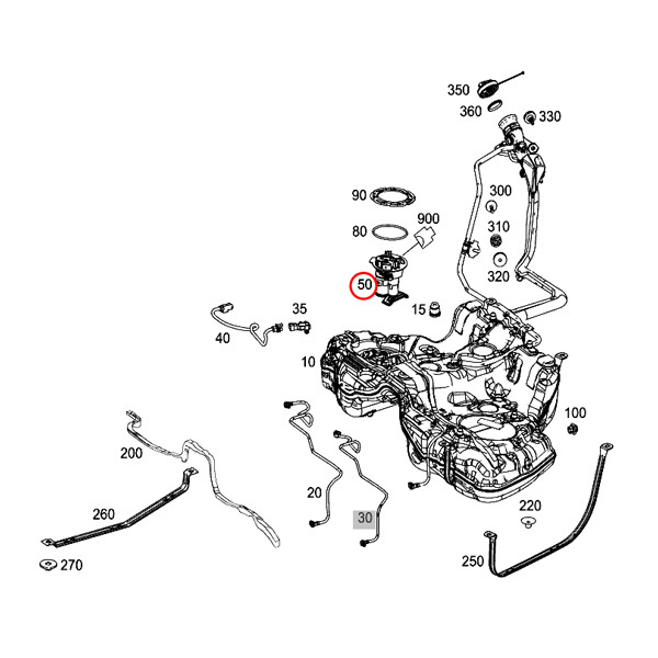 ベンツ A217 S550 S560 燃料ポンプ/フューエルポンプ ASSY 2224700094_画像2