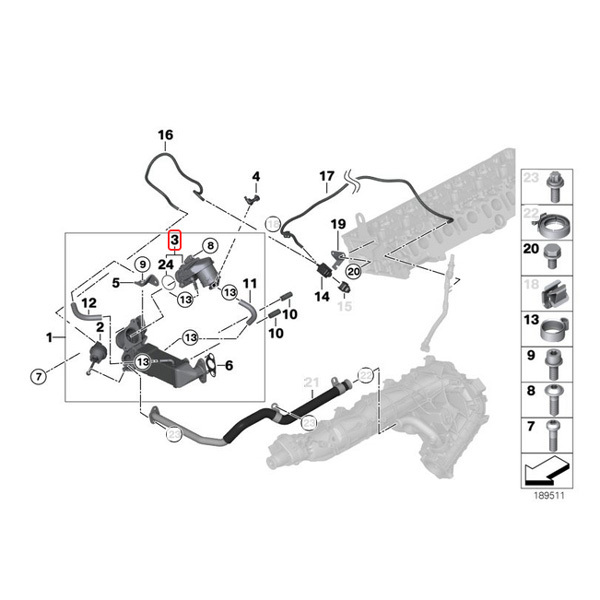 純正OEM WAHLER製 BMW F10 F11 523d EGRバルブ/ロッキングバルブ 11717810871 11717805447_画像2