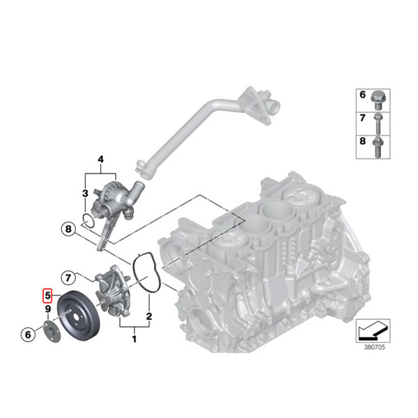 BMW F20 120i ウォーターポンプ プーリー N13 エンジン用 11517545958 11517619020_画像2