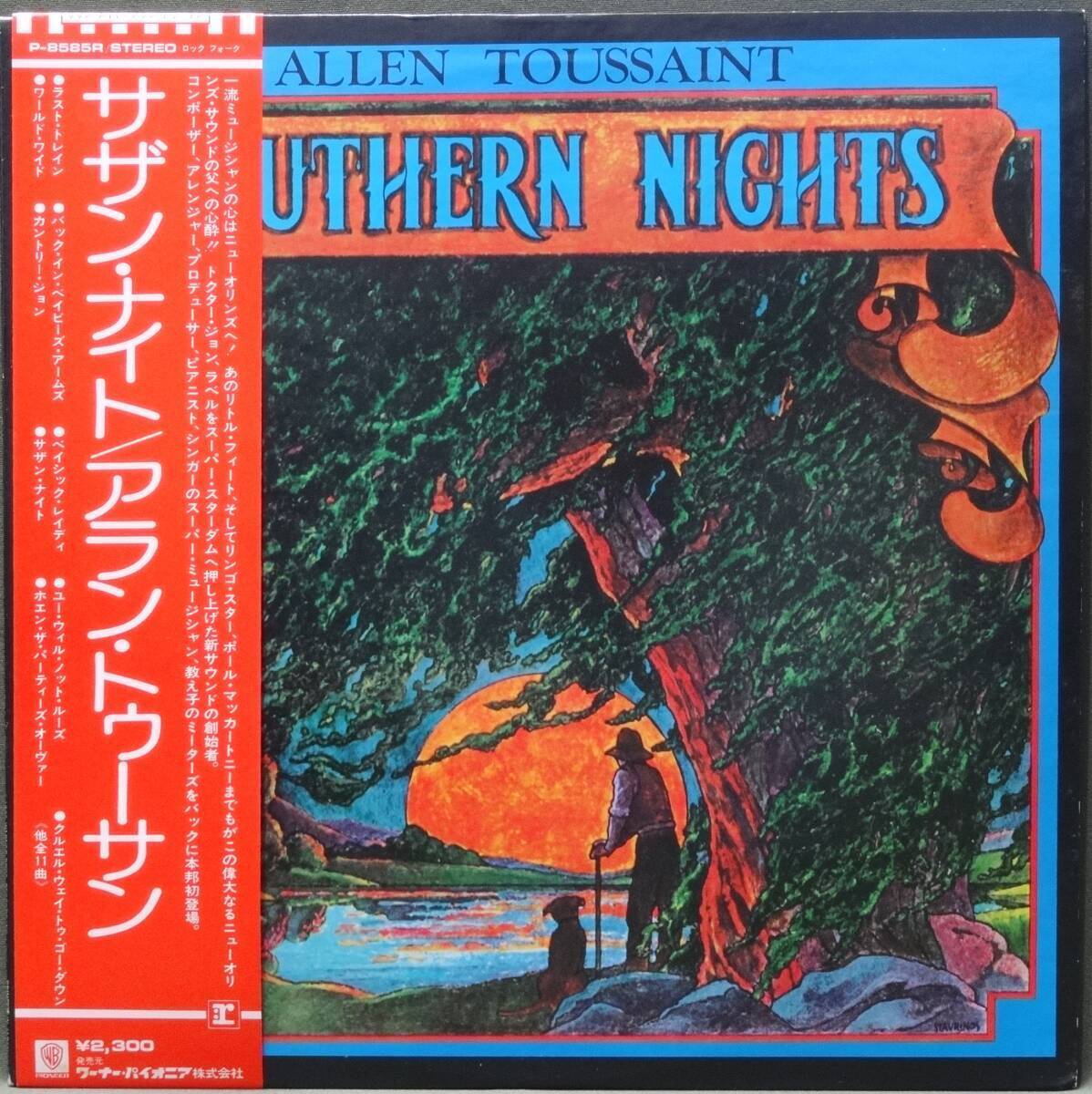 美品!!国内初回盤LP・帯＊補充票付き★ALLEN TOUSSAINT/SOUTHERN NIGHTS★ワーナーパイオニヤ(株)P-8585R 定価 2300円・THE METERS！!の画像1