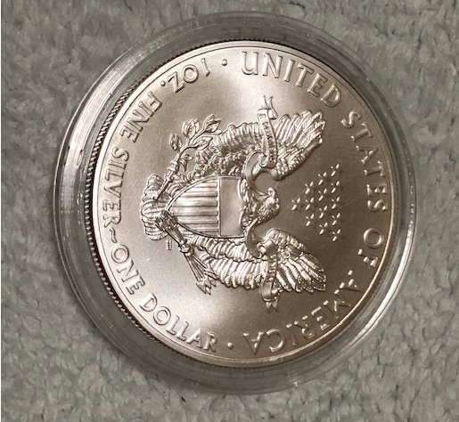 2014年 (新品) アメリカ「イーグル・ウオーキング リバティ」純銀 1オンス 銀貨_画像4