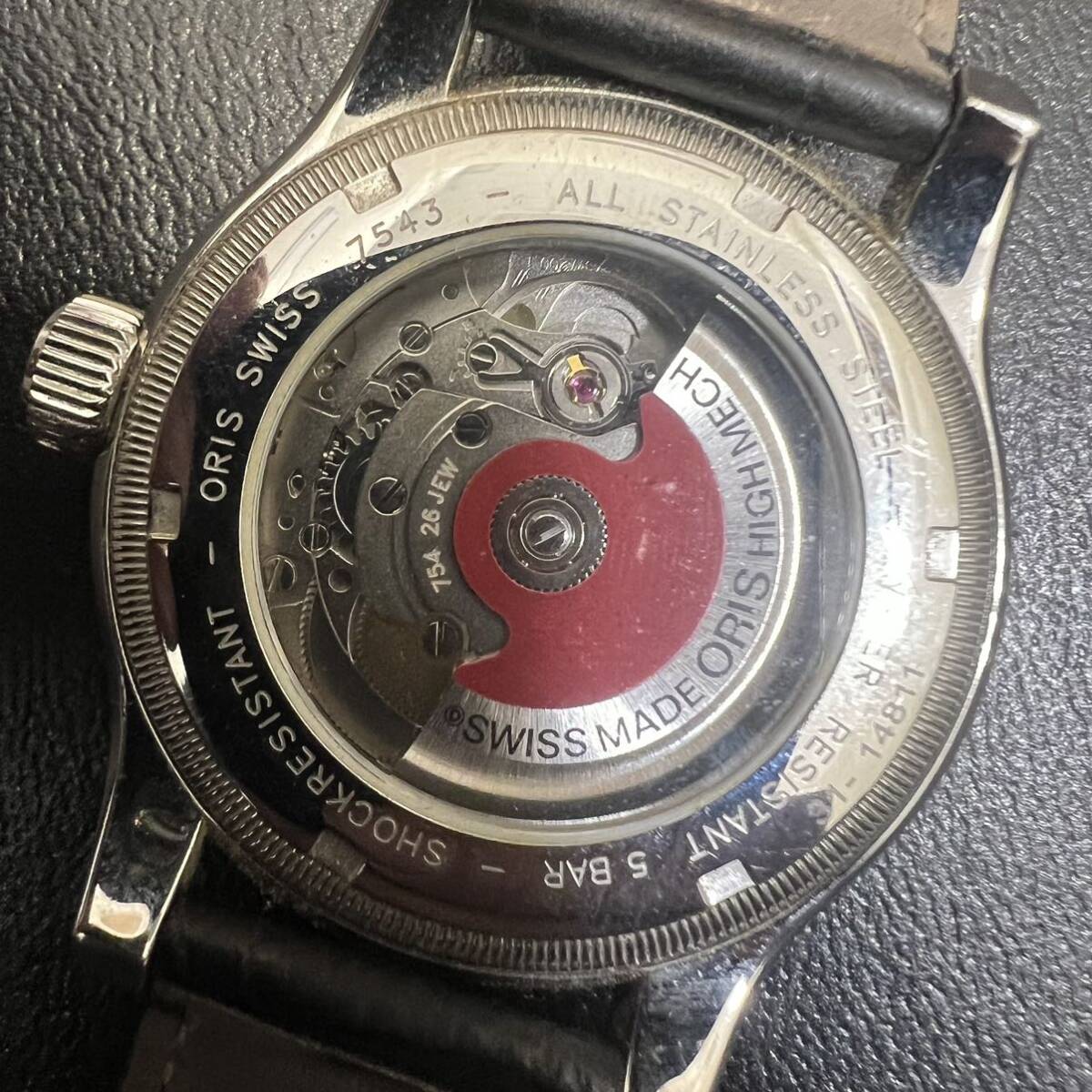 オリス ビッグクラウン ポインターデイト 7543 自動巻き メンズ 腕時計 稼働品 の画像5