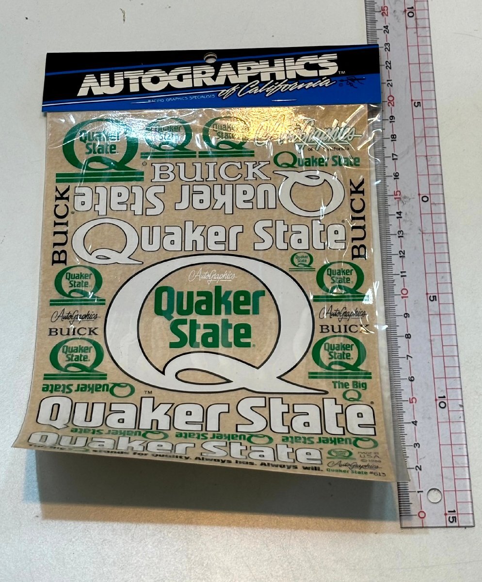 [ unopened ]AUTOGRAPHICS[Quaker State] sticker auto graphics 