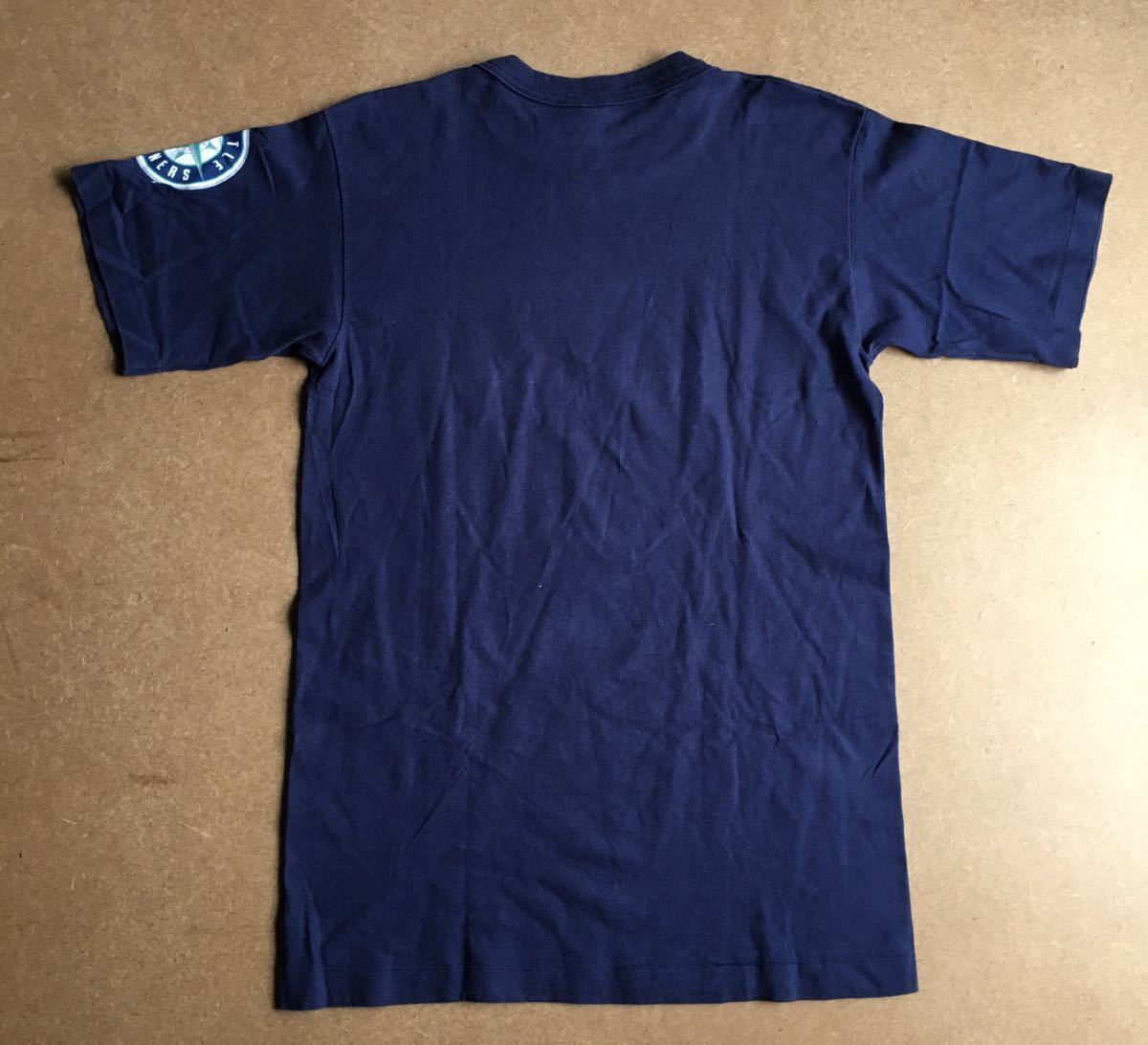 USA製 1996年 Seattle Mariners ロゴ Tシャツ ネイビー MADE IN USA 90s ベースボール 野球 Tee 半袖 Tシャツ メジャーリーグ_画像4