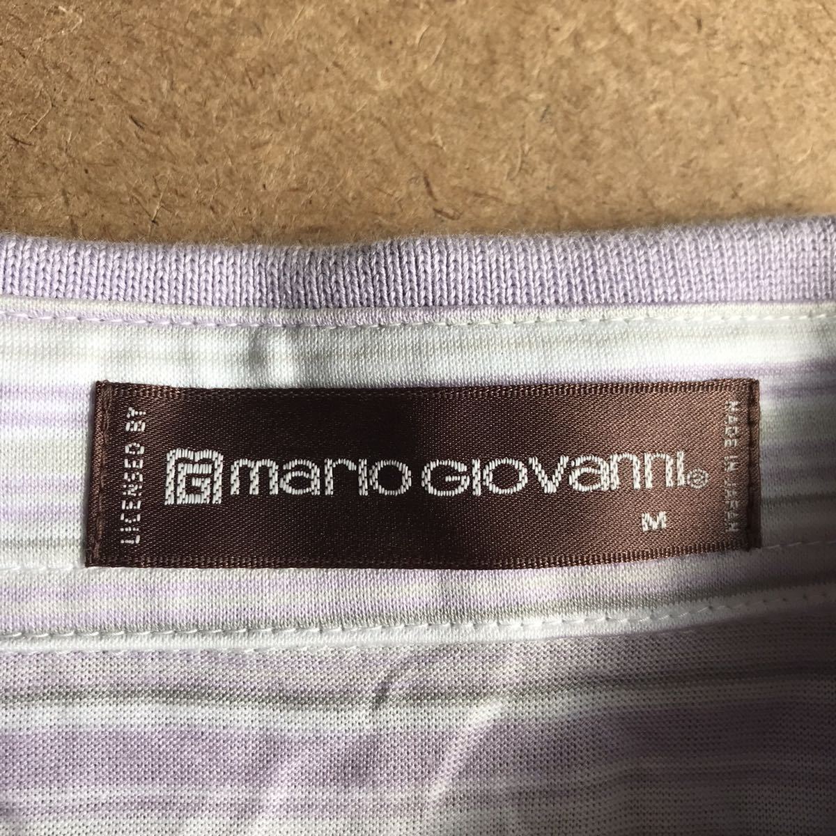 Mario Giovanni 極薄生地 ポロシャツ 2 マリオジョバンニ チョークストライプ_画像4