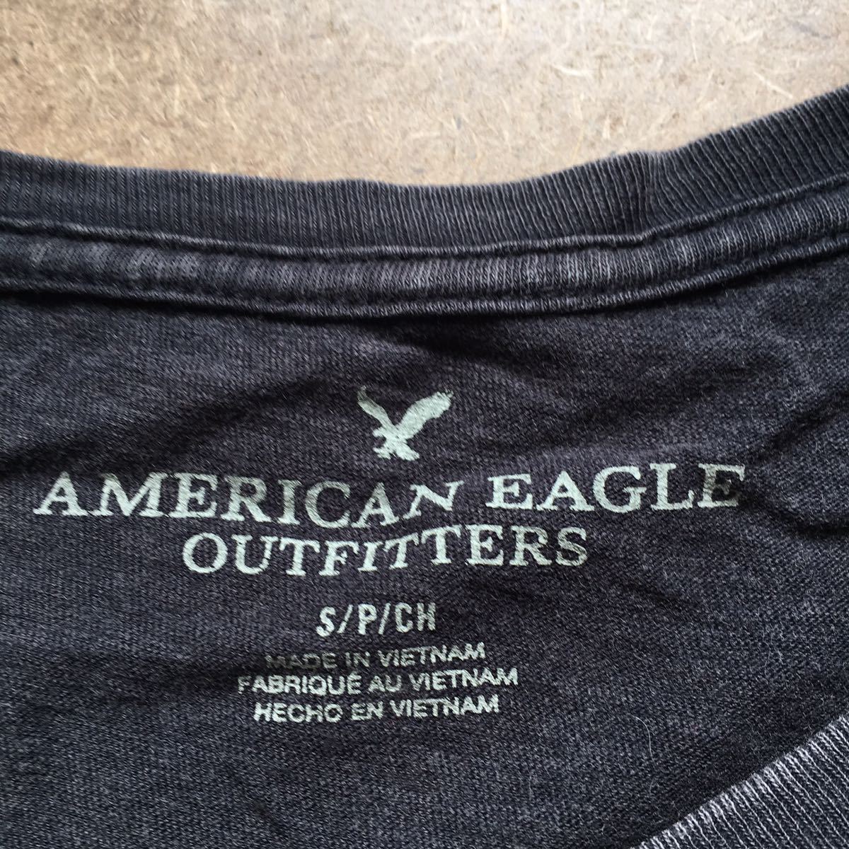 3-2 AMERICAN EAGLE イラストTシャツ グレー S メンズ アメリカンイーグル_画像2