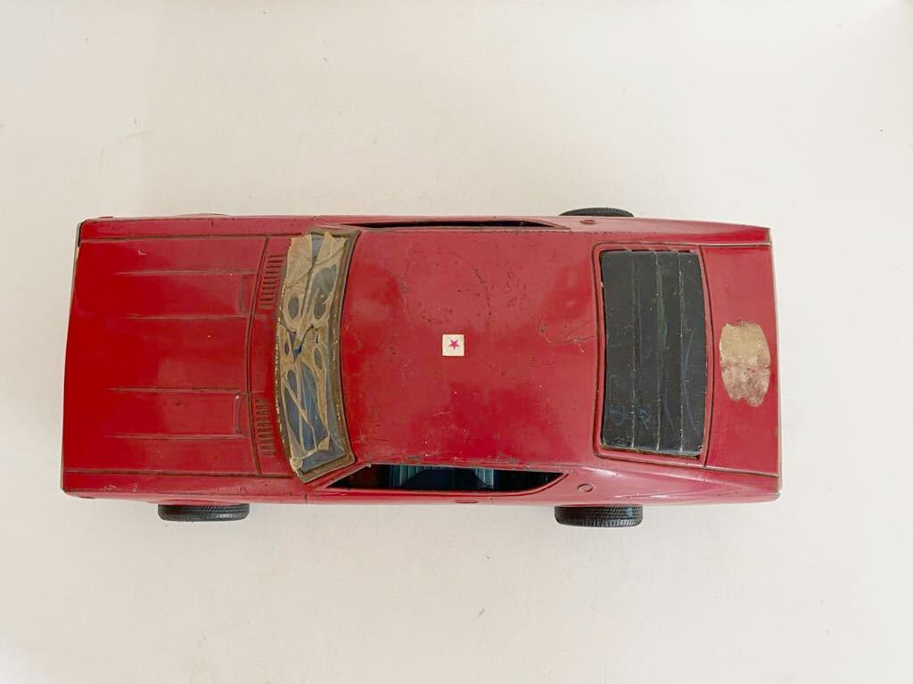 昭和レトロ イチコー スカイライン(2000GTーX?不明)日本製 ブリキ 当時物 レア 旧車 現状渡し 全長約38cmの画像9